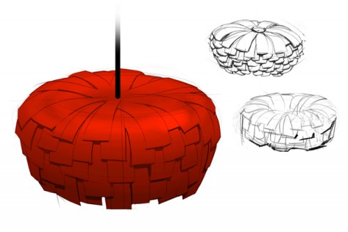 Modern Wig Light by Chris Hardy for FontanaArte