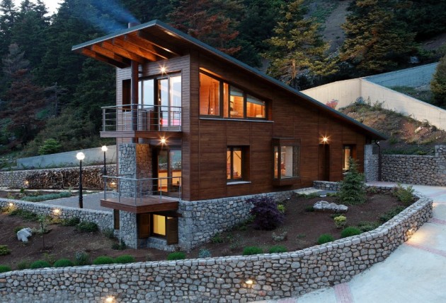 Five Gorgeous Houses Placed in Waterfall on Mount Parnassus