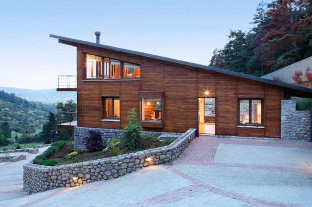 Five Gorgeous Houses Placed in Waterfall on Mount Parnassus