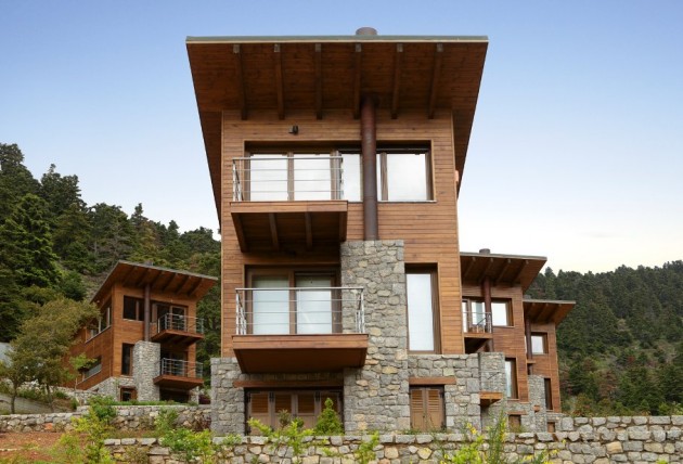 Five Gorgeous Houses Placed in Waterfall on Mount Parnassus