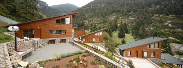 Five Gorgeous Houses Placed in Waterfall on Mount Parnassus