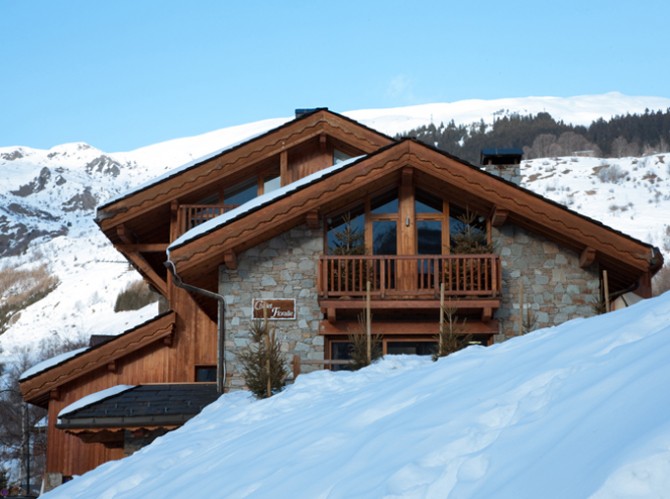 A Warm Chalet in the Middle of Snowy Alps